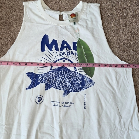 NWT White Mar da Bahia Organic Cotton Jumpsuit Size L - Picture 8 of 9